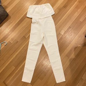 Missguided White Jumpsuit
